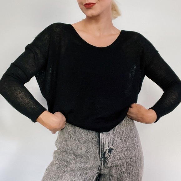 Jolie Sweaters - 💫 Fishnet Grunge Slouchy Burnout Knit Sweater Top